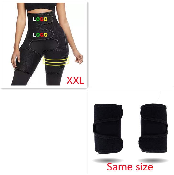 Sports Waist Belt Adjustable One-piece Girdle with Leg Straps