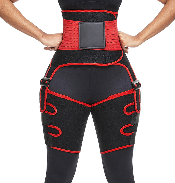 Sports Waist Belt Adjustable One-piece Girdle with Leg Straps