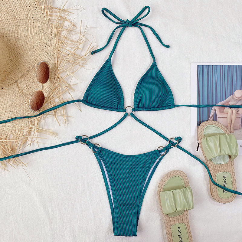 Turquoise Bikini Set Bathing Suit