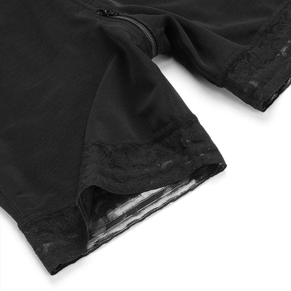 Stretch Mesh Shapewear Pants Zipper