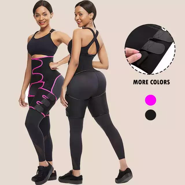 Sports Waist Belt Adjustable One-piece Girdle with Leg Straps