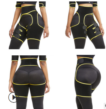 Sports Waist Belt Adjustable One-piece Girdle with Leg Straps
