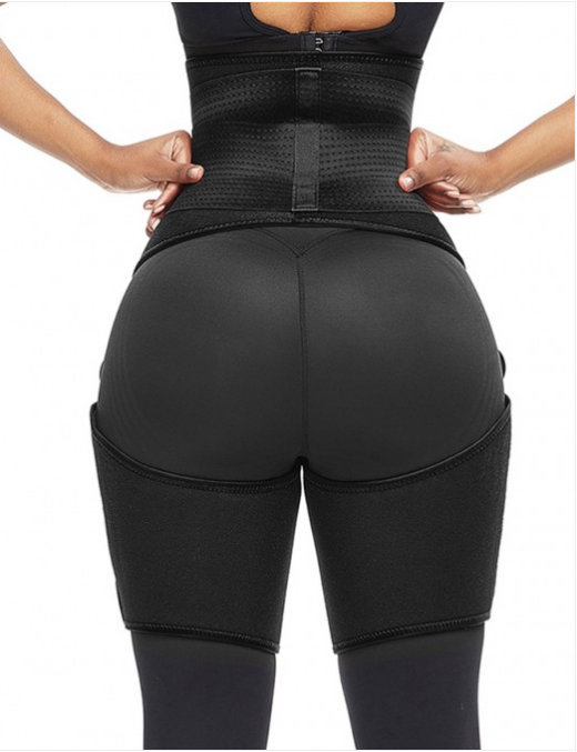 Sports Waist Belt Adjustable One-piece Girdle with Leg Straps