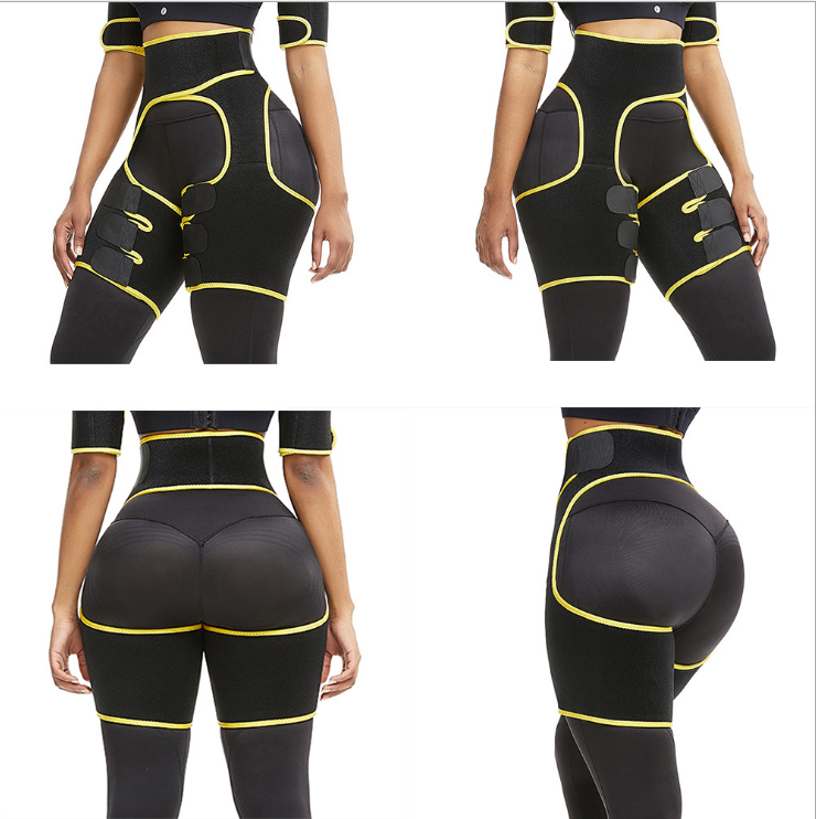 Sports Waist Belt Adjustable One-piece Girdle with Leg Straps