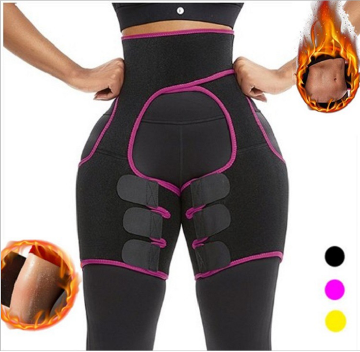 Sports Waist Belt Adjustable One-piece Girdle with Leg Straps