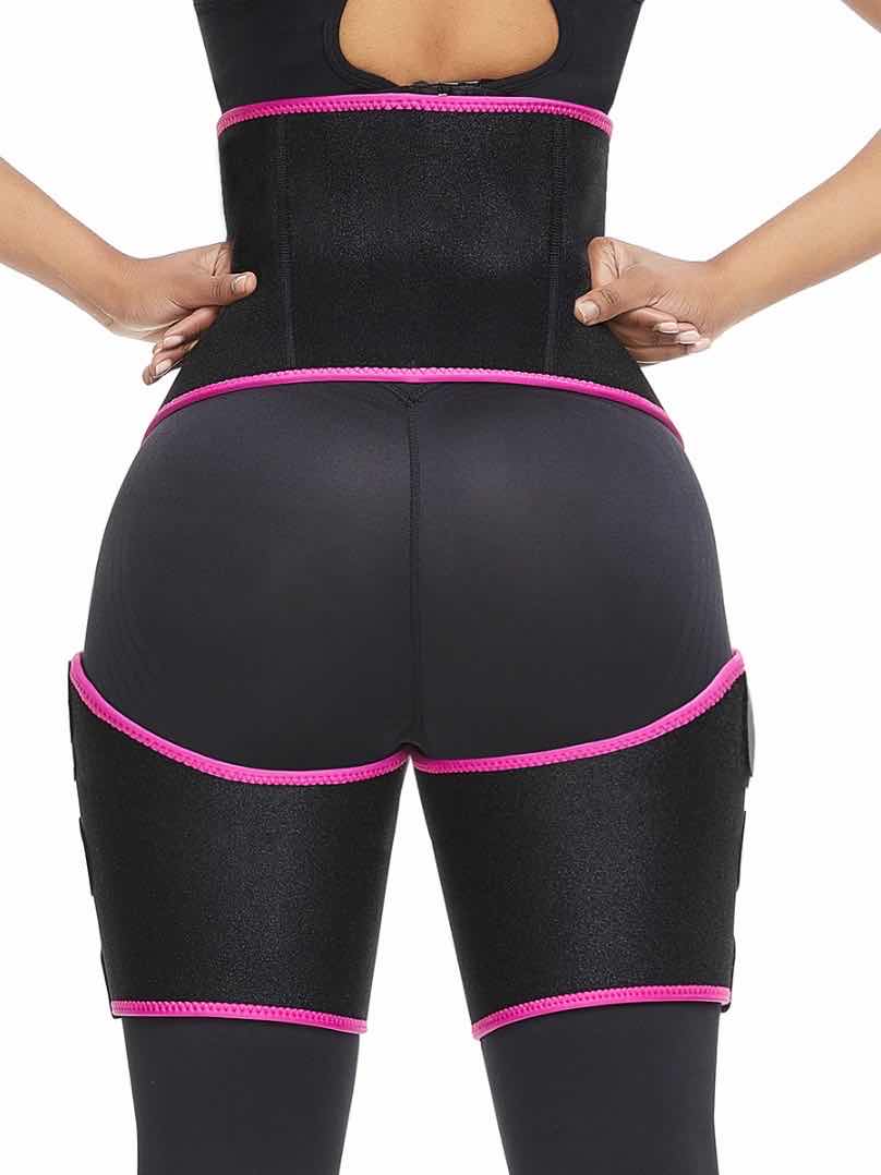 Sports Waist Belt Adjustable One-piece Girdle with Leg Straps