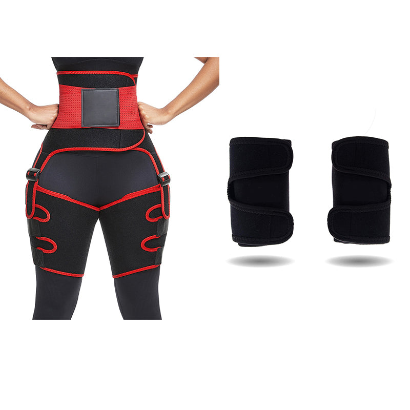 Sports Waist Belt Adjustable One-piece Girdle with Leg Straps