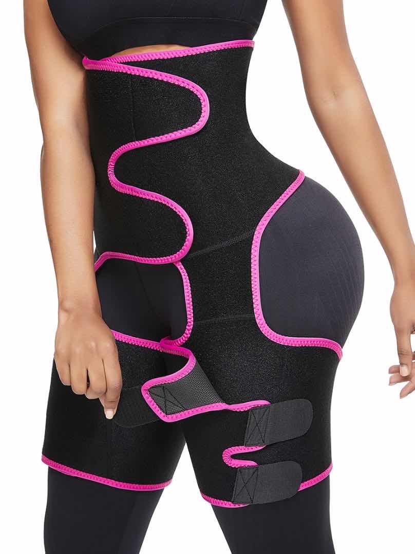 Sports Waist Belt Adjustable One-piece Girdle with Leg Straps