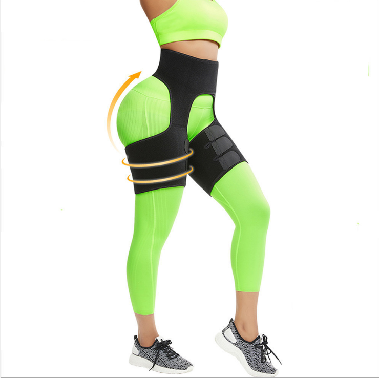 Sports Waist Belt Adjustable One-piece Girdle with Leg Straps