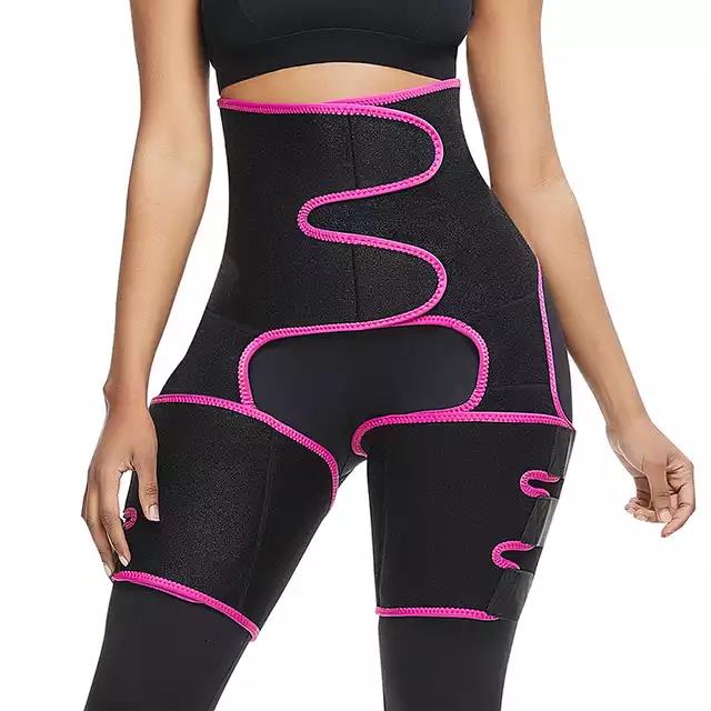 Sports Waist Belt Adjustable One-piece Girdle with Leg Straps