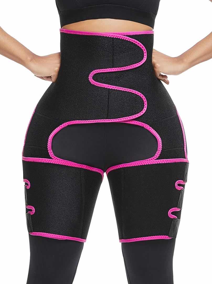 Sports Waist Belt Adjustable One-piece Girdle with Leg Straps