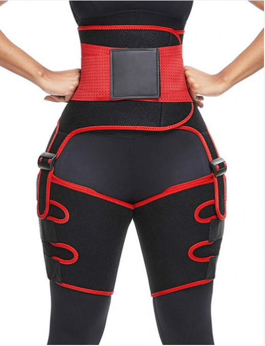 Sports Waist Belt Adjustable One-piece Girdle with Leg Straps