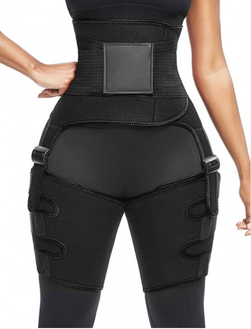 Sports Waist Belt Adjustable One-piece Girdle with Leg Straps