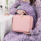 Smart LED Cosmetic Case With Mirror Cosmetic Bag Large Capacity Portable Storage Bag Travel Makeup Bag