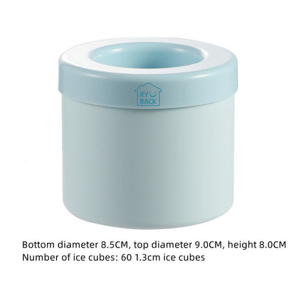 Portable 2 In 1 Ice Bucket Mold With Lid Space Saving Cube Maker