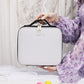 Smart LED Cosmetic Case With Mirror Cosmetic Bag Large Capacity Portable Storage Bag Travel Makeup Bag